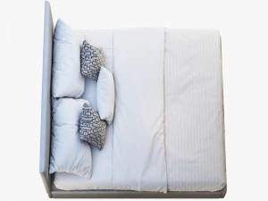 custom modern platform bed 3D Model