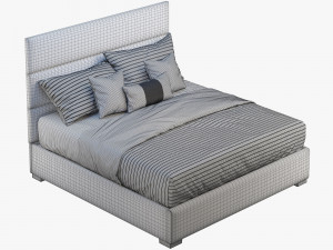 custom modern platform bed Modello 3D