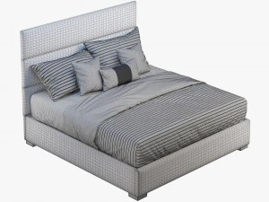custom modern platform bed 3D Model