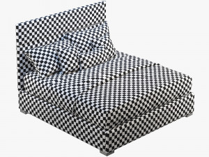 custom modern platform bed Modello 3D