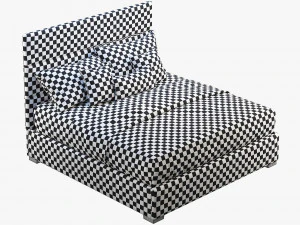 custom modern platform bed 3D Model