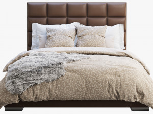 minviso headboard bed Modèle 3D