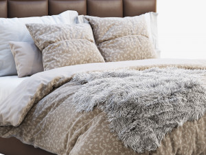minviso headboard bed Modèle 3D