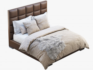 minviso headboard bed Modèle 3D