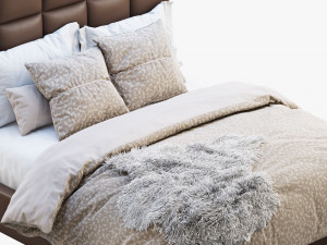 minviso headboard bed Modèle 3D