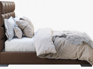 minviso headboard bed Modèle 3D