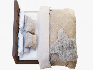 minviso headboard bed Modèle 3D