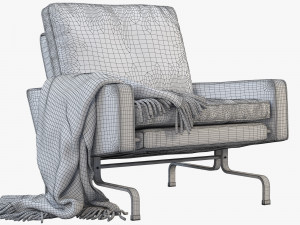 3d fritz hansen pk31 easy chair 3D 모델