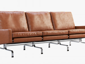 fritz hansen pk31 3-seater sofa 3D-Modell