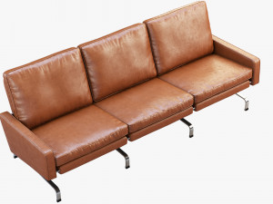 fritz hansen pk31 3-seater sofa 3D-Modell
