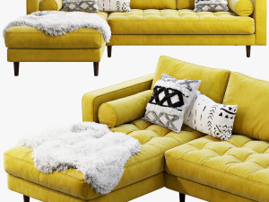 article sven sectional sofa 3D 모델