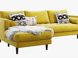 article sven sectional sofa Modelo 3D