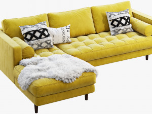 article sven sectional sofa Modelo 3D