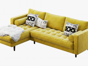 artigo sof&aacute; secional sven Modelo 3D