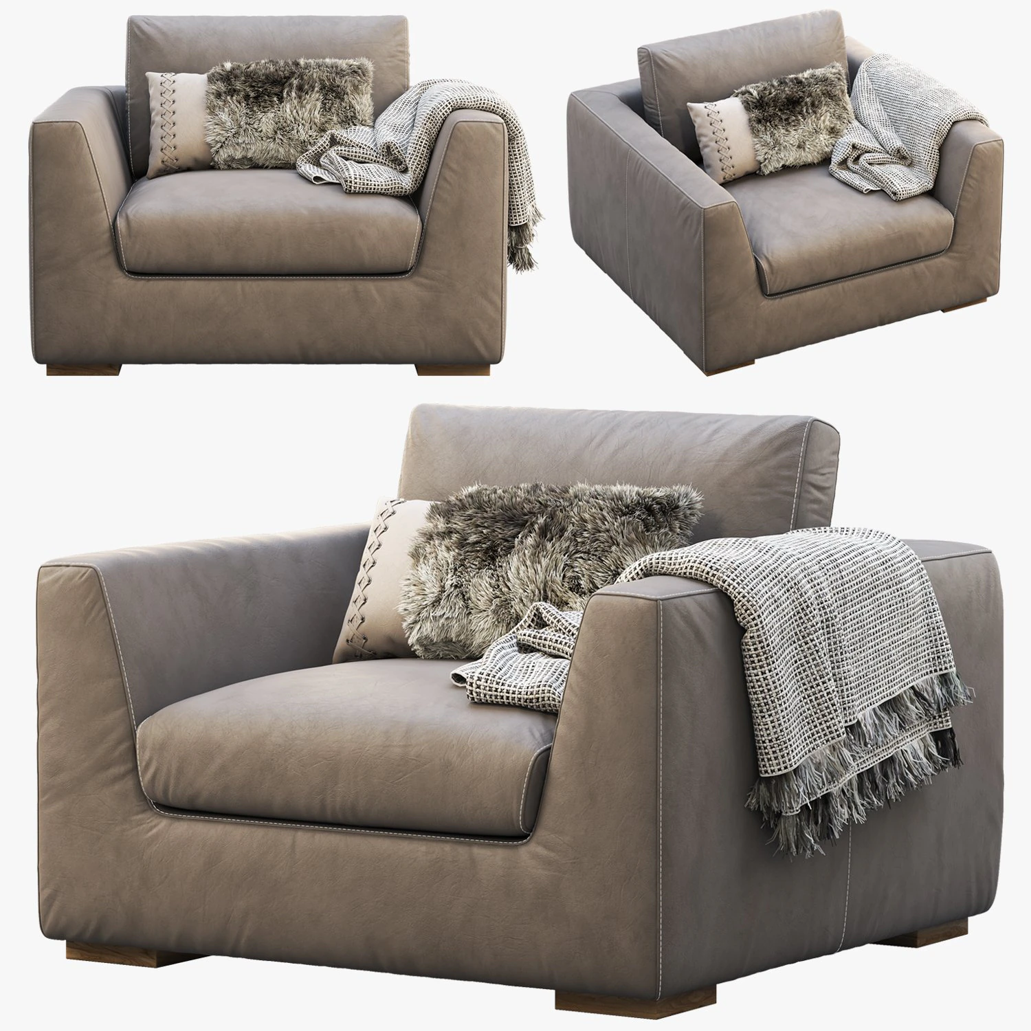 modena taper arm chair 3D Model .c4d .max .obj .3ds .fbx .stl .blend