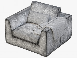 modena taper arm chair Modelo 3D