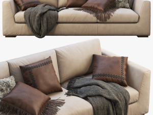 3d modena taper arm sofa model 3D 모델