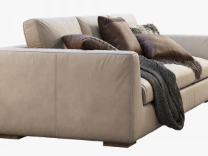 3d modena taper arm sofa model 3D Model