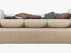 3d modena taper arm sofa model 3D Model