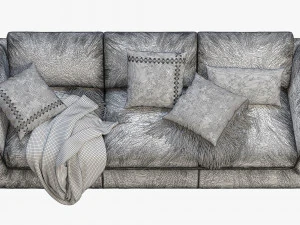 3d modena taper arm sofa model 3D Model