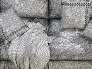 3d modena taper arm sofa model 3D Model