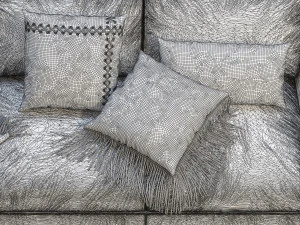 3d modena taper arm sofa model 3D Model