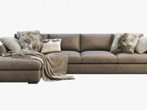 modena taper arm chaise sectional sofa 3D मॉडल