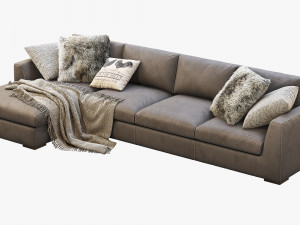 modena taper arm chaise sectional sofa 3D मॉडल