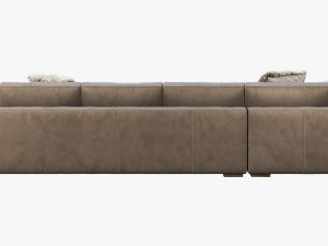 modena taper arm chaise sectional sofa 3D मॉडल