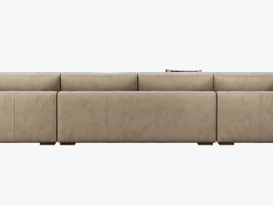 modena taper arm chaise sectional sofa 3Dモデル
