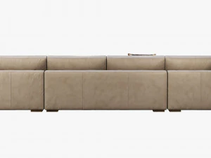 modena taper arm chaise sectional sofa 3D Model