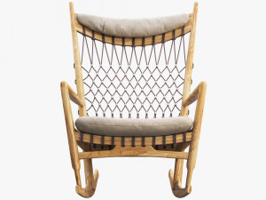 pp124 rocking chair by hans wegner 3D Model