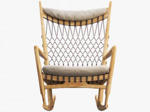 pp124 rocking chair by hans wegner 3D Model