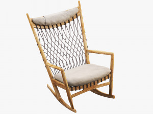 pp124 rocking chair by hans wegner 3D Model