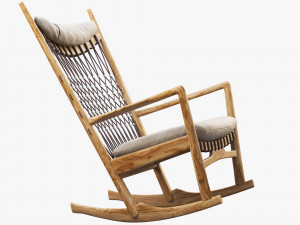 pp124 rocking chair by hans wegner 3D Model
