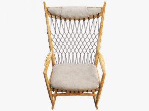 pp124 rocking chair by hans wegner 3D Model