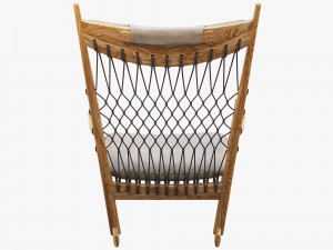 pp124 rocking chair by hans wegner 3D Model
