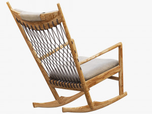 pp124 rocking chair by hans wegner 3D Model