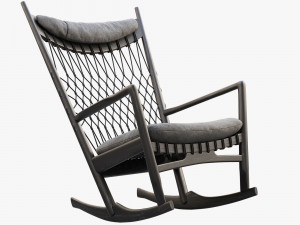 pp124 rocking chair by hans wegner 3D Model