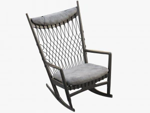 pp124 rocking chair by hans wegner 3D Model