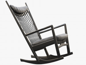 pp124 rocking chair by hans wegner 3D Model