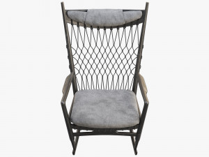 pp124 rocking chair by hans wegner 3D Model