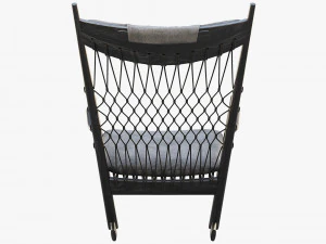 pp124 rocking chair by hans wegner 3D Model