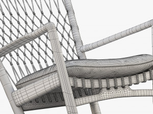 pp124 rocking chair by hans wegner 3D Model