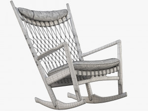 pp124 rocking chair by hans wegner 3D Model