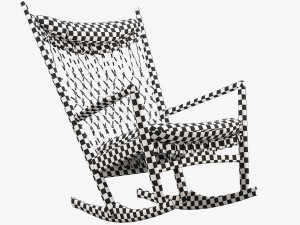 pp124 rocking chair by hans wegner 3D Model