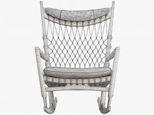 pp124 rocking chair by hans wegner 3D Model