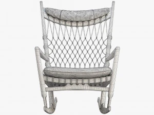 pp124 rocking chair by hans wegner 3D Model