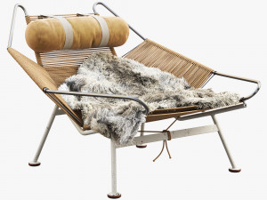 pp225 flag halyard chair by hans wegner 3D Model