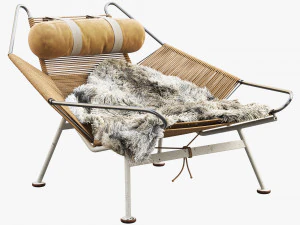 pp225 flag halyard chair by hans wegner 3D Model